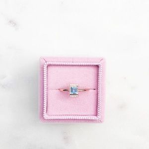 14k Rose Gold Vermeil London Blue Topaz Ring